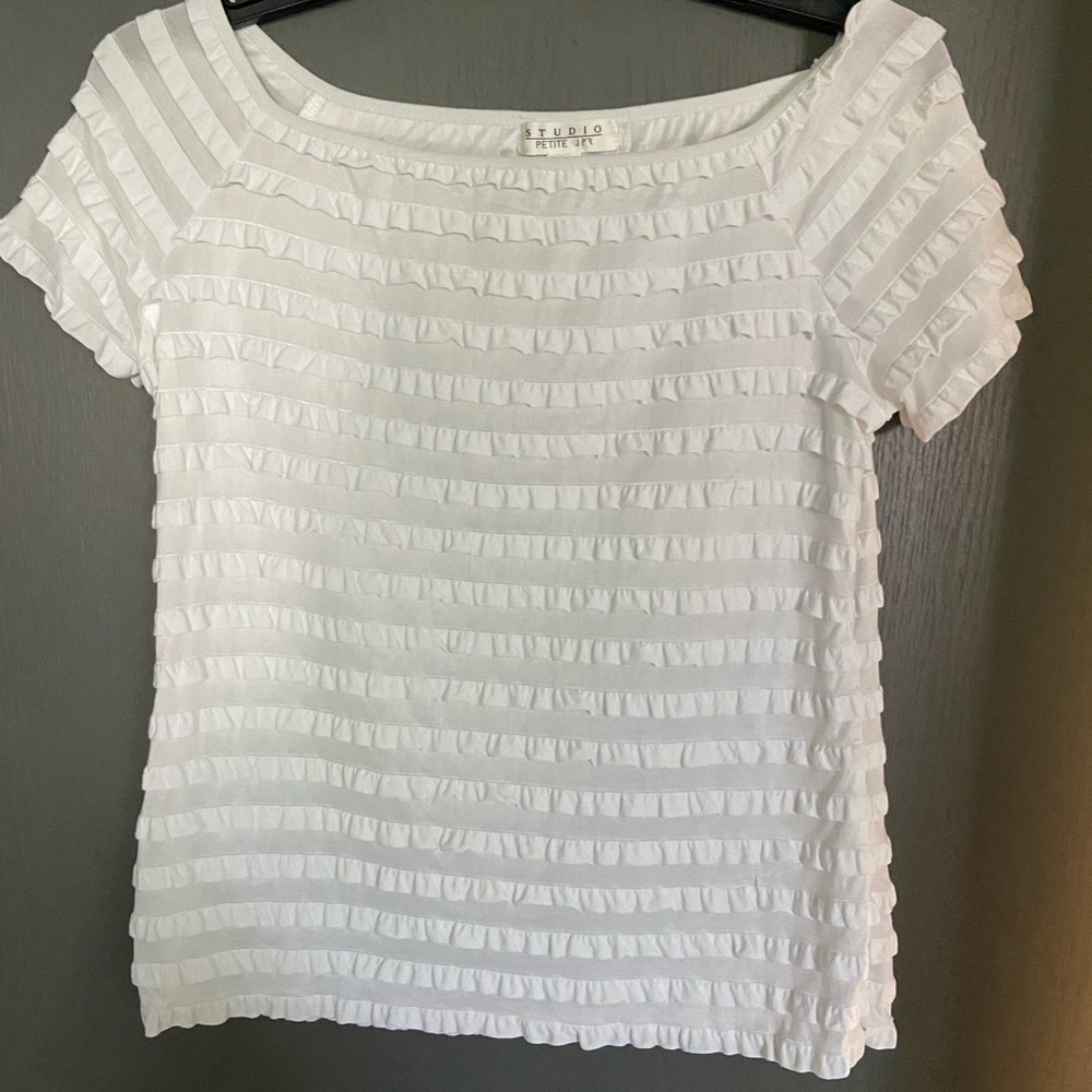 White dress top.
